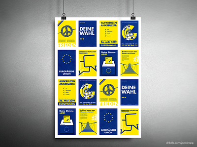 Poster "European Election" din format europa europe european european union plakat poster poster art print