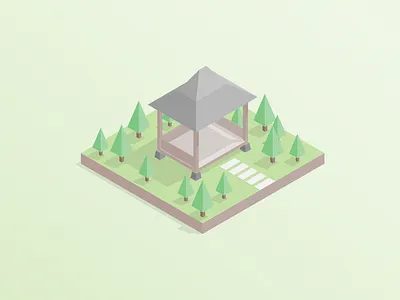 Gazebo illustration inkscape sketchup vector