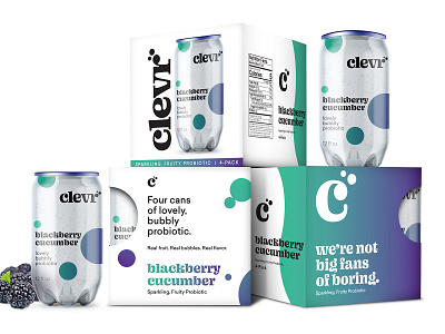 Clevr Box Packaging branding branding design design drink logo minimal packaging packaging design soda typography