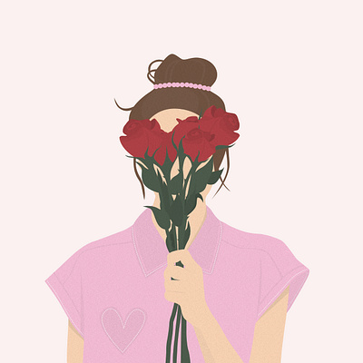 Smell ya later design flowergirl illustration roses vector