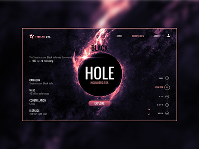 Stellar Landing Page blackhole creative design flatdesign graphic design illustrator cc landing page design typography ui uiux ux webdesign