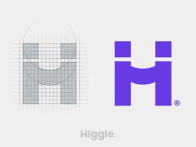 Higgle - H logo branding grid grid construction grid logo hand handshake hello hey higgle logo logo design logo designer logotype meet meeting minimalist modern logo partner typography vector symbol icon mark