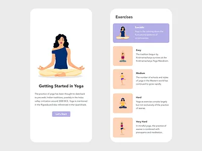Yoga adobe xd app app design beautiful clean design fitness fitness app flat flat design health health app minimal orange prototype ui violet yoga yoga app