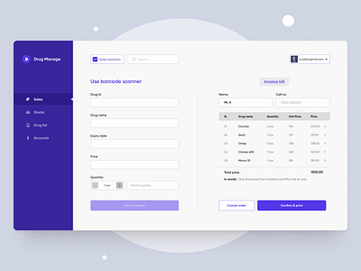 Pharmaceutical Product Management Dashboard adobe xd android app design drug figma interaction ios medicine mobile pharmaceutical pharmacy ui ui ux design user interface ux webapplication website