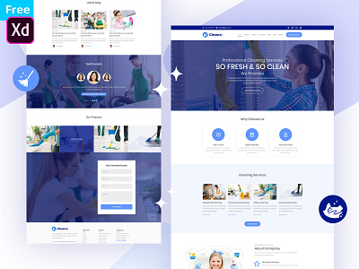 Cleanx homepage XD adobe xd clean cleaning cleaning company cleaning service cleaning services creative mobile design mobile responsive online booking online services residential cleaning responsive website trend ux design wash washing