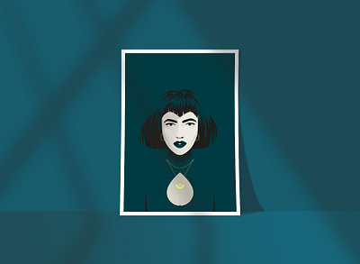 La frange adobe illustrator graphicdesign green illustration illustrator woman