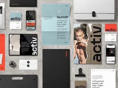 activ - brand collateral branding collateral corporate design icon logo print stationary type typography vector web