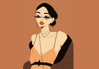 Illustration Of A Girl design girl illustration illustration art illustrator orange is the new black