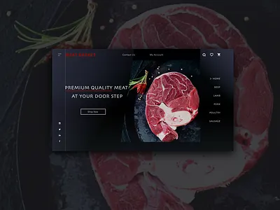 Online Meat Selling Web Design app app design application branding design designer illustration meat ui ux web website