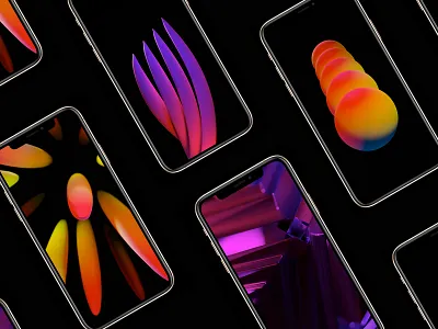 Free phone wallpapers 3d 3d art app background blender clean colorful dark design free freebie freebies illustration minimal orange phone phones purple wallpaper wallpapers