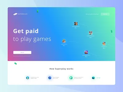 Superplay Desktop desktop games landing page mobile product startup ui ux videogame visual web app website design
