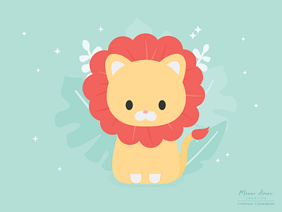 lion animals cute animals cute art cute illustration floral kids kids illustration lion nursery safari sweet vector