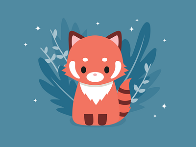 redpanda adorable animals cute illustration kids nursery redpanda sweet vector