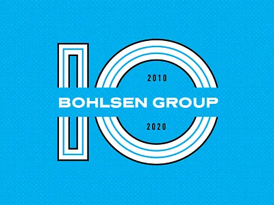 Bohlsen Group 10 Year Logo 10 years anniversary logo halftone logo