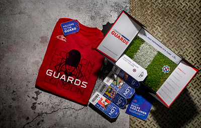 London Guards Season Ticket Box brand identity branding collateral concept design football graphic design london mailer marketing nfl packaging sports sports branding sports design