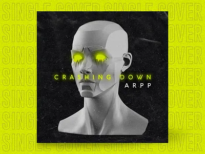 SINGLE | Crashing Down album cover album cover art album cover design atwork cover cover artwork cover design covers design edm eletronic ep cover minimal music single single art single cover song spotify spotify cover
