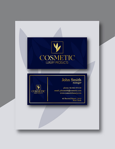 Business card design for cosmetic company branding business card creative creative logo design logo logo design vector