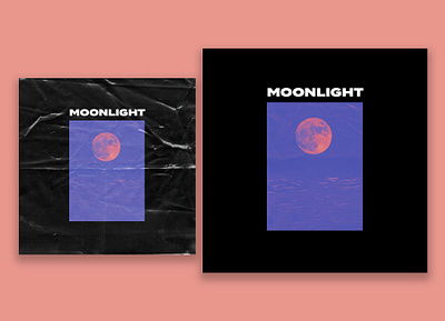 Moonlight - Vinyl Cover branding design moon poster posters print texture vinyl cover