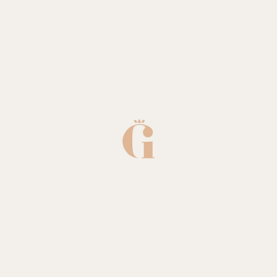 GI Logo chic crown feminine flat i icon initials lettering lettermark logo luxe luxurious luxury modern serif sophisticated typography wordmark