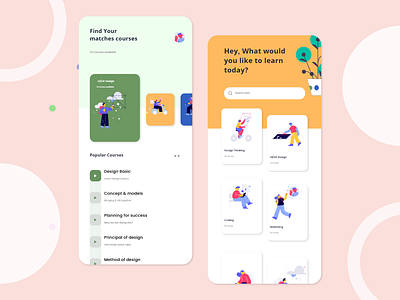 Online Courses App UI Design Concept 2020 trend best design branding courses design dribbble dribbble best shot illustration interaction learning minimal motion design ui ux