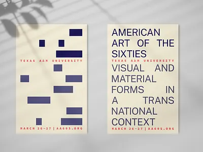 AA60s | Teaser Posters american art art branding clean event branding identity design logo logotype poster design posters symposium branding teasers type typography