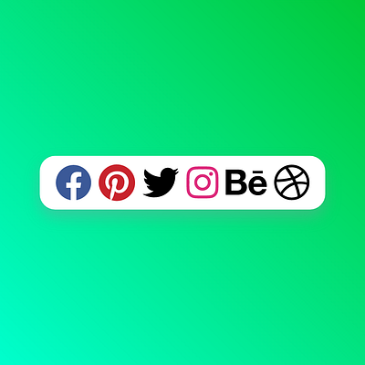 Social Share 010 adobe xd adobexd behance button buttons daily ui 010 dailyui dribbble facebook instagram pinterest share social media socialmedia twitter ui