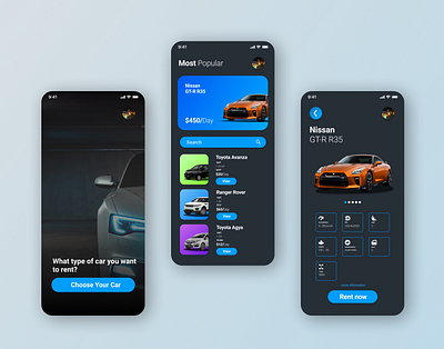 Car Rent UI app design mobile app mobile app design ui uidesign user experience userinterface ux