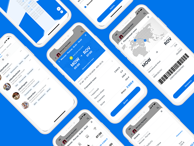 bot ticket adaptive app bank blue booking clean design ui ux white