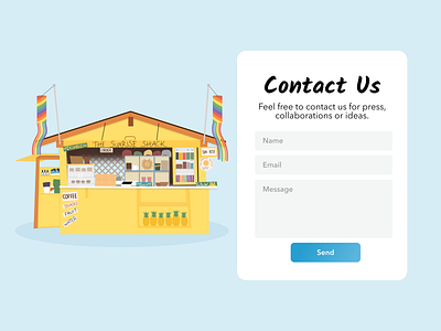 Daily UI 028—Contact Us contact us daily daily 028 daily ui daily ui 028 dailyui dailyuichallenge design figma interface sunrise shack ui ui design web web design