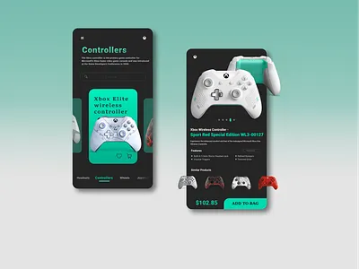 x-box controller app controller design figma minimal mobile mobile app mobile app design mobile design mobile ui shop shopping shopping app ui xbox xbox one xbox360 xboxone