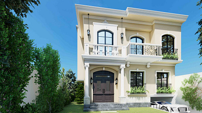 Residential Villa facade design architecture design facade residential villa