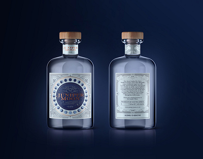 Juniper Moon Gin Packaging branding design gin gin branding illustration packaging design packaging designer