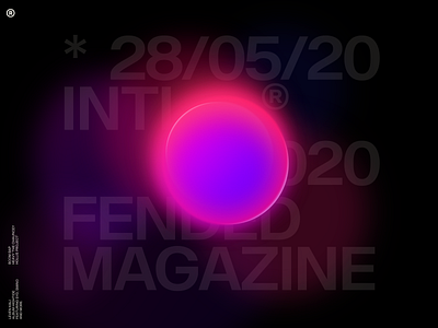 Fended'20 design glow light lightning typography