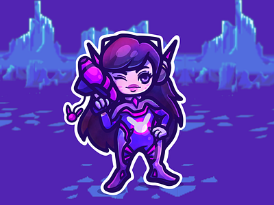 baby D.Va 🦾 characterdesign characters cute game kawaii overwatch procreate