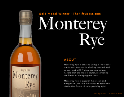 Monterey Rye Info Page Layout Idea sketch ui ux web