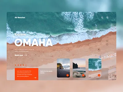 Akl Beaches Landing page ui concept auckland beachs challenge concept daily ui design design thinking inspiration ui ux