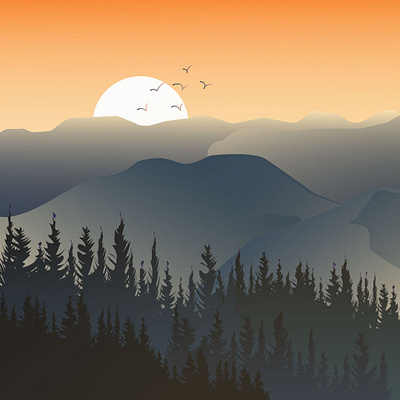 Forest animation branding design flat illustration illustrator minimal vector web