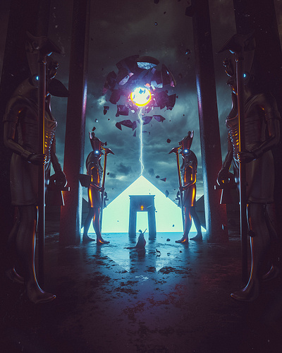 Call of the Ancient Gods adobe art artwork behance c4d digitalart illustration landscape photomanipulation photoshop