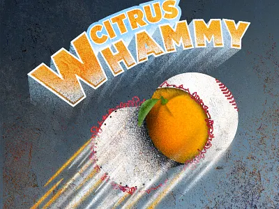Citrus Whammy baseball citrus orange texture type
