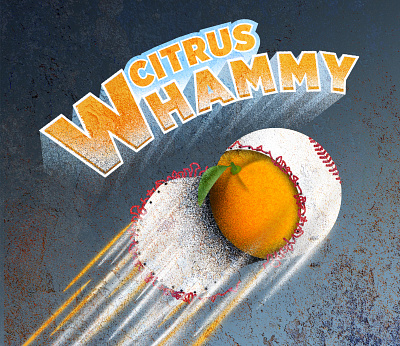 Citrus Whammy baseball citrus orange texture type