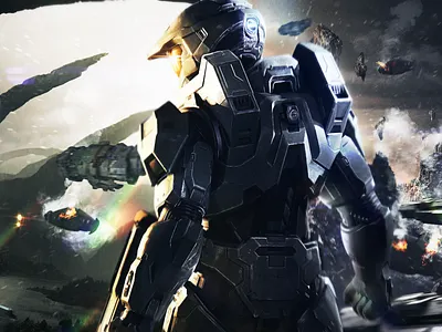 Halo Infinite - Poster between2worlds chief design game gaming halo halo5 infinite manipulation masterchief new photoshop sequel war