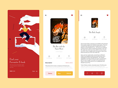 E-book Mobile App app branding branding and identity branding design colors company design ebook ebooks editorial art illustration magzine minimal ui uiux ux web