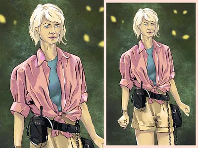 Dr. Ellie Sattler character elliesattler illustration jurassic jurassic park jurassicpark laura dern lauradern