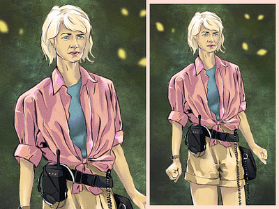 Dr. Ellie Sattler character elliesattler illustration jurassic jurassic park jurassicpark laura dern lauradern