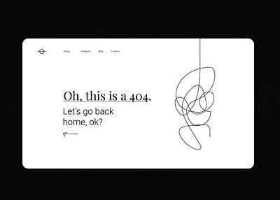 Minimal 404 / Daily UI Challenge 404 404 error page 404page black and white line minimalistic ui uidesign