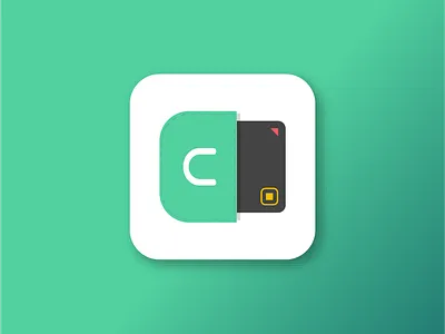 Mobile Wallet App Icon design fintech fintech app flat icon mobile app