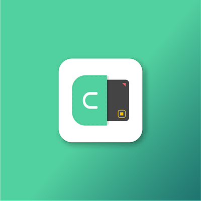 Mobile Wallet App Icon design fintech fintech app flat icon mobile app