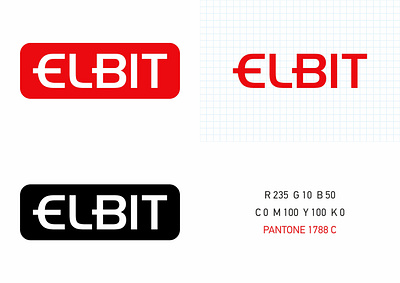 Elbit - Logo appliances branding elbit electro bit logo logomark logotype red logo