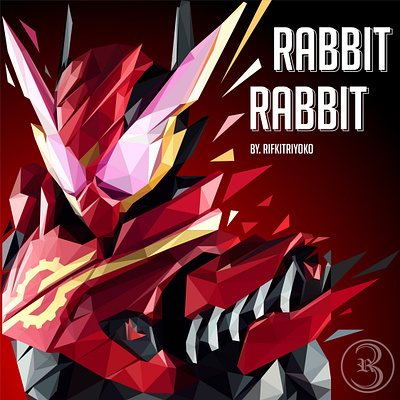 Kamen Rider Build Rabbit & Rabbit Low Poly build rabbit tokusatsu