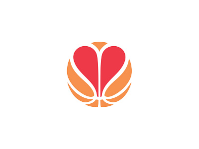 Love Basketball ball ball logo basketball basketball heart basketball logo clever heart heart logo logo logo design love basketball minimalism monogram silhouette sports logo